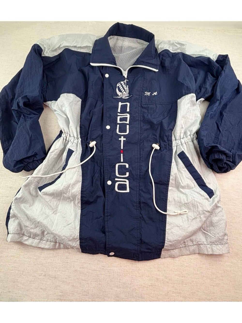 Nautica women's size‎ L long sleeve zip Colorblock Windbreaker Jacket